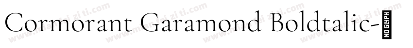 Cormorant Garamond Boldtalic字体转换